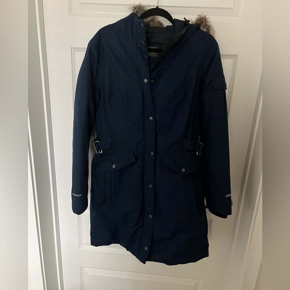 Women’s Eddie Bauer navy blue parka size medium